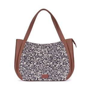 ZOUK Jute Handcrafted Vegan Leather Women's Shoulder Luna Handbags
